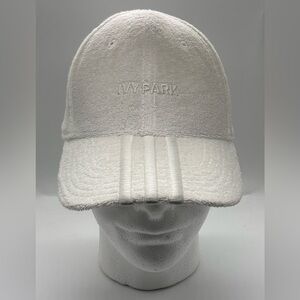 Adidas Ivy Park Backless Cap White Towel Cloth OSFM Yoga Golf Tennis Running